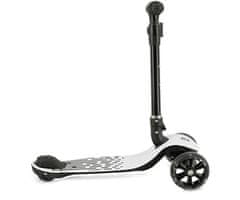 MoMi SAN dječji romobil, sklopivi, 3 kotača, LED rasvjeta, sivo-crni