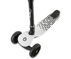 MoMi SAN dječji romobil, sklopivi, 3 kotača, LED rasvjeta, sivo-crni