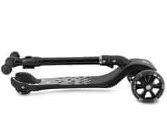 MoMi SAN dječji romobil, sklopivi, 3 kotača, LED rasvjeta, crni