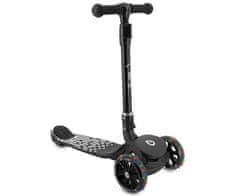 SAN dječji romobil, sklopivi, 3 kotača, LED rasvjeta, crni