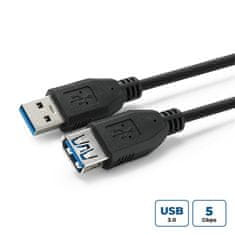USB 3.2 Gen 1 A-A 2m M-F, crni