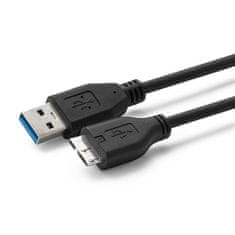 MicroConnect USB A na USB Micro B, Version 3.2 Gen 1, crna 0,5m M-M