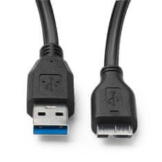MicroConnect USB A na USB Micro B, Version 3.2 Gen 1, crna 0,5m M-M
