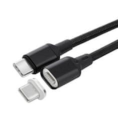 MicroConnect USB-C magnetni kabel, 1m, crni