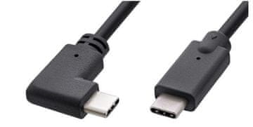 USB-C kabel 1m, 3.2 Gen2, jedan kraj pod kutom , 60W, 10Gbps