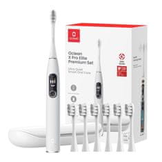 Oclean Električna četkica za zube X Pro Elite S Premium set, siva, sonični motor