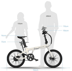 A DECE OASIS Električni bicikl Air 20S s amortizerom, sklopivi, sivi (000914)