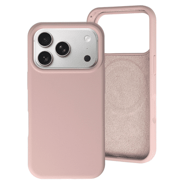 Onasi RainBow Liquid silikonska maskica z MagSafe za iPhone 17 Pro Max - ružičasta