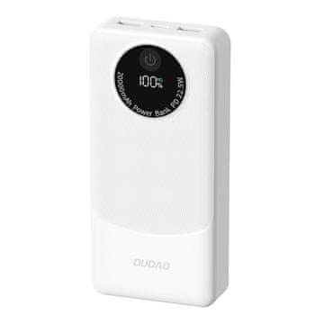 DUDAO K12Pro Power Bank 20000mAh USB / USB-C 22.5W, bijela