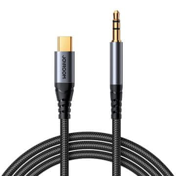 Joyroom SY-A07 Audio kabel 3.5 mm jack - USB-C 1.2 m, crni