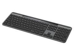 Logitech K980 Signature Slim Solar+ tipkovnica, bežična, grafitno siva