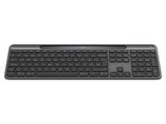 Logitech K980 Signature Slim Solar+ tipkovnica, bežična, grafitno siva