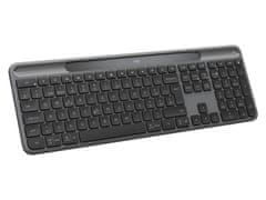 Logitech K980 Signature Slim Solar+ tipkovnica, bežična, grafitno siva