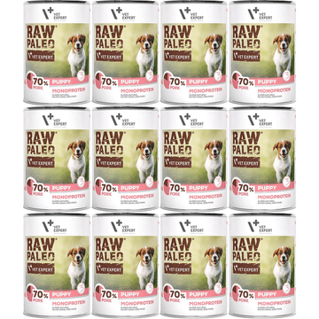 VetExpert Sirova paleo svinjetina konzerva za štence 12 x 400 g
