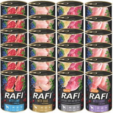 DOLINA NOTECI Mokra hrana za pse Rafi MIX 24x400g