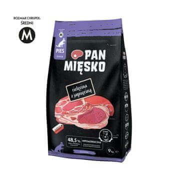 PMI PAN MIĘSKO Veal with Lamb Senior hrana za pse - 9 kg