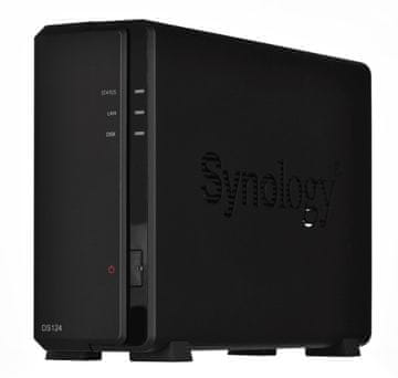 Synology Synology DiskStation DS124 NAS server desktop Ethernet LAN crni