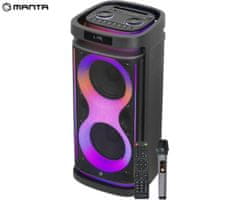Manta SPK0804B160 HEKTOR prijenosni KARAOKE zvučnik + mikrofon, daljinski upravljač