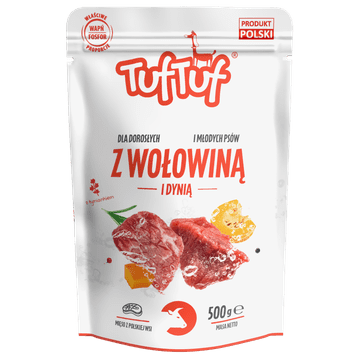 TufTuf mokra hrana za pse govedina s bundevom vrećica 500g pašteta