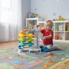 Kruzzel Električno dizalo za parkirnu garažu s LED i zvukom 42 cm + automobili