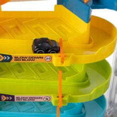 Kruzzel Električno dizalo za parkirnu garažu s LED i zvukom 42 cm + automobili