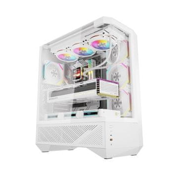 darkFlash Darkflash Kućište Za Računalo S Argb Ventilatorima 4 Komada Dy460 Bijelo