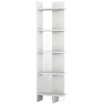 Woody Fashion Polica za knjige, Bijela boja, Perla - White