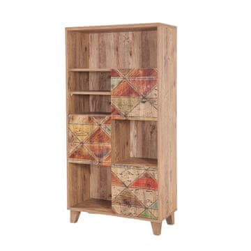 Woody Fashion Polica za knjige, Atlantski bor, Marina Flora - 756