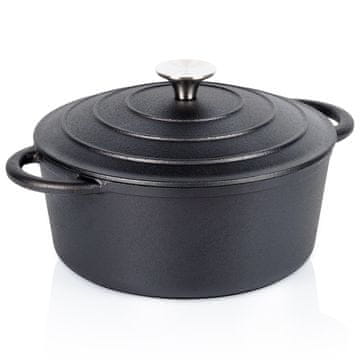 Artemis Lonac od lijevanog željeza s poklopcem, kotao, posuda za pečenje, okrugla posuda za pečenje, 22 cm, 2,6 L