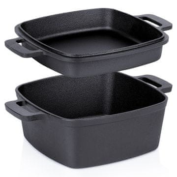 Vilde Lonac od lijevanog željeza s poklopcem 2 u 1 CAST LINE 25 cm, 4,5 l / 1,8 l