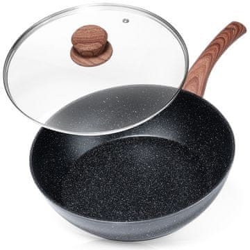 Vilde Granitna tava sa staklenim poklopcem BLACK&WOOD 28 cm, 3,5 l