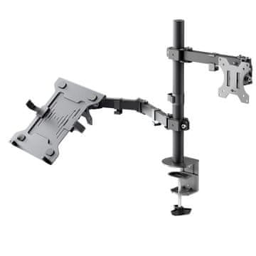 Goobay Basic Arm Flex 13–32" 8kg univerzalni stolni nosač za prijenosno računalo i monitor