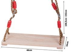 Kruzzel Dječja drvena vrtna ljuljačka 40x16 cm