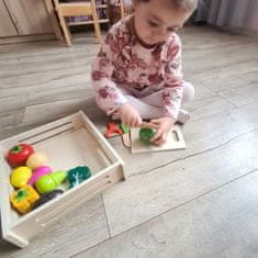 Kruzzel komplet povrća od drva - 34-dijelni set za rezanje s priborom