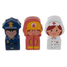 Kruzzel drvene kocke grad - 100 komada s podlogom, vozilima i figurama