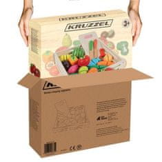 Kruzzel komplet povrća od drva - 34-dijelni set za rezanje s priborom