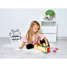 Kruzzel Kruzzel dječji drveni kamion za sastavljanje, s vijcima, čekićem i kuglicama