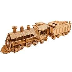 Kruzzel 3D drvena slagalica - Lokomotiva s vagonom