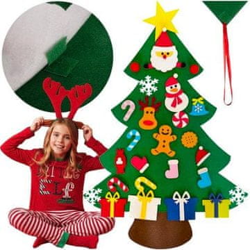 Ruhhy Božićno drvce od filca s ukrasima (DIY set)
