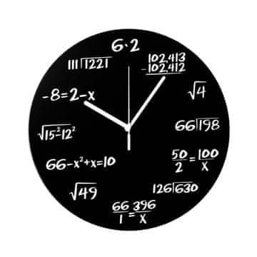 Gadget Master Zidni sat Matematika - Crna 30 cm
