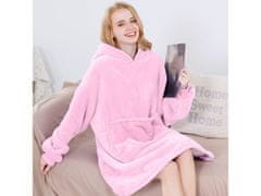 Verk Hoodie deka s rukavima za odrasle - Roza