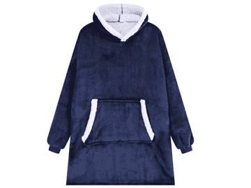 Verk Pulover i deka s rukavima u jednom - Tamno plava