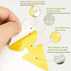 HOME & MARKER® Žute ljepljive naljepnice za muhe, Zamke i lepljive trake protiv insekata (10 kom) | BUGILURE