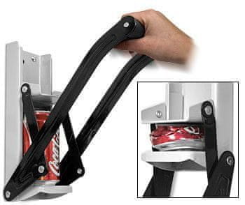 Gadget Master Zidna preša za limenke i plastične boce s otvaračem