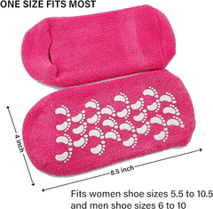 SOLFIT® Nogavice za njegu stopala, silikonske za suha i ispucala stopala (roza, 1 par) | PEDISOCKS