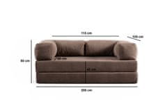 Atelier Del Sofa Dvosjed na razvlačenje RENATA