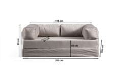 Atelier Del Sofa Dvosjed na razvlačenje ANALIA