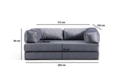 Atelier Del Sofa Dvosjed na razvlačenje ANYA