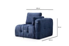 Atelier Del Sofa Fotelja Amaris 1R - tamnoplava