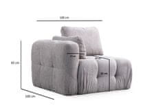 Atelier Del Sofa Fotelja Amaris L1 - svijetlo siva